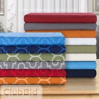 The Twillery Co. Cullen 4 Piece Solid Cotton Flannel Sheet Set Grey Full (CHMB1433_22182423_22182431)