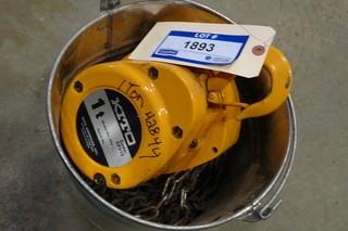 Kito Corp 1-1/2 Ton Chain Hoist #CF4 -1930