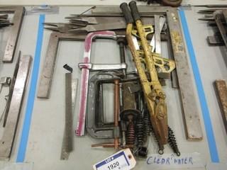 Quantity of Tools - Files Clamps, Squares and Misc.