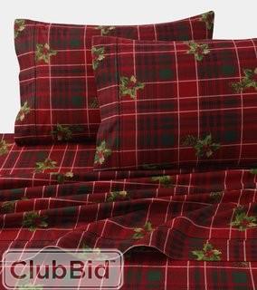 Tribeca Living Vintage Plaid Print 4 Piece 100% Cotton Sheet Set  - Full(TLV1517_19217565)