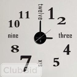 Vandue Corporation Modern Home Self Adhesive DIY 3D Wall Clock (VDCN1937_18331117)