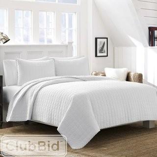 Nautica Maywood Cotton Quilt Set White Twin(NAL1938_23471276_23471277)