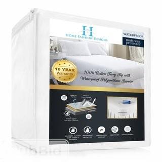 Home Fashion Designs Lexia Premium Deep Pocket Fitted Hypoallergenic Waterproof Mattress Protector King (HFAS120918960430)