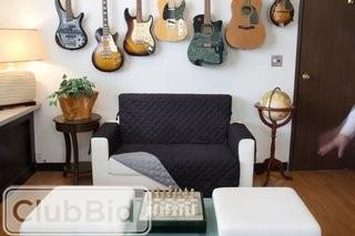 LaCozee Box Cushion Loveseat Slipcover  - Burgundy(LZQ1090_13491420)