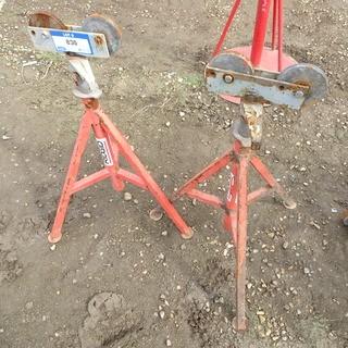 Quantity of (2) Rigid Metal Stands and Rollers