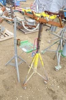 Quantity of (2)  Metal Stands  c/w wheels / platform