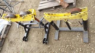 Quantity of (2) Pipe Stands c/w rollers, S/N 1396 and 855