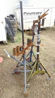 Quantity of (4)  Metal Stands (3 with wheels)