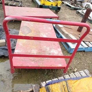 Wheeled Cart c/w metal platform 5" x 2'6"