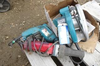 Makita Circular Saw, c/w  Makita Electric Drill and Makita Grinder