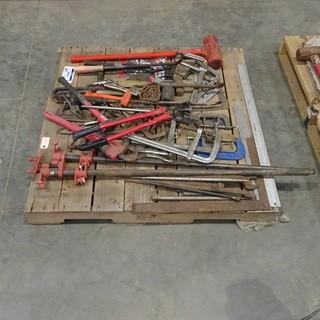 Quantity of Tools, Hammers, Pry Bars and Clamps