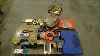 Quantity of Nuts, Bolts, Measuring Tape, Socket Set