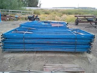 (20) Standing Fence Panels 10' X 68". 