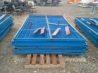 (16) Standing Fence Panels 10' X 68". 