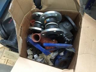 Lot of Assorted Rubber Flex Joints, Valves Etc