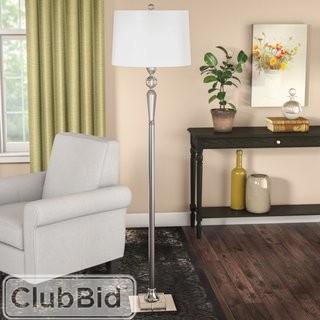 Charlton Home Chalet 64 Floor Lamp - Clear & Brushed Nickel(CHRL3958)
