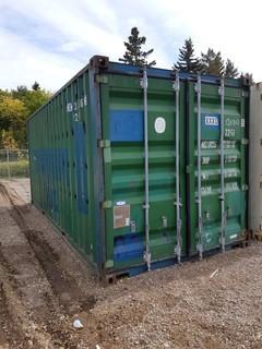 20ft Storage Container *Note: Contents Not Included, Buyer Responsible For Load Out, Item Cannot Be Removed Until 12PM September 25 Unless Mutually Agreed Upon* 