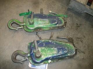 (1) 3/4-Ton Lift Cap. And (1) 1 1/4-Ton Rolling Cap. Grip Pullers