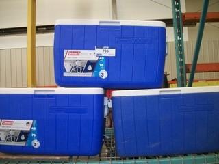 Qty Of (3) Coleman Coolers *New*