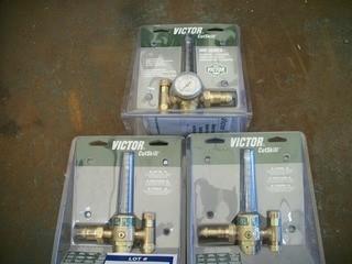 Qty Of (3) Victor Cutskill HRF Series Regulator/Flow Meters