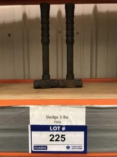 Qty Of (2) 3lb Sledge Hammers