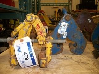 Qty Of (2) 2-Ton Beam Clamps