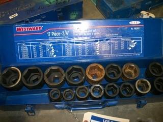 Westward 3/4in Dr Socket Set