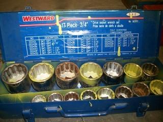 Westward 3/4 in Dr Socket Set