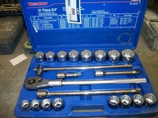 Westward 3/4 in Dr Socket Set