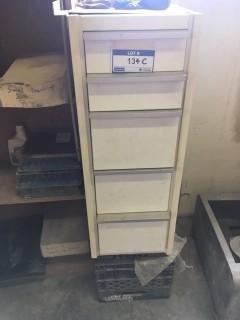 5 Drawer Cabinet c/w contents