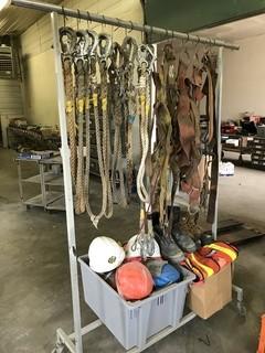 Racking with Fall Arrest Harnesses and Hard Hats