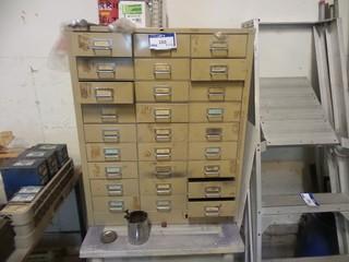 27 Drawer Nut & Bolt  Bin c/w mobile table