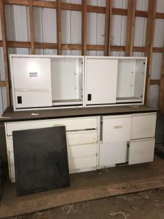 Work Bench with Drawers and Cabinet