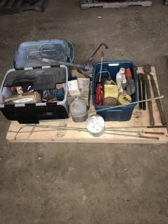 Contains of Pallet, Cattle Whips, Auto Syringes,Hoof and Horn Trimmers, Horse Brushes