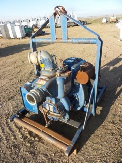 Gormann Rupp 4" Pump, Lister Petter 2 Cyl. Diesel C/W Cage S/N 66830