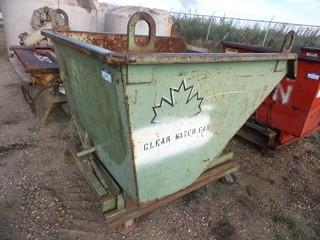 4' Metal Dump Bin, Casters