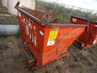 4' Metal Dump Bin, Casters