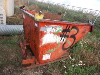 4' Metal Dump Bin, Casters