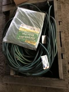 Quantity of Hoses and 9' x 12 ' Tarp(new)