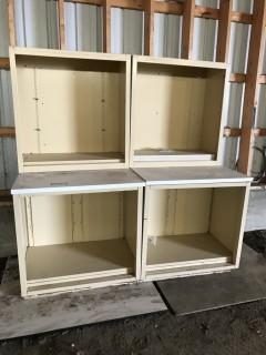 (2)Base Cabinet,  (2)Overhead cabs and (2)Tops