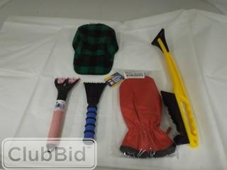 Lot of Assorted Snow Brushes/Scrapers 
