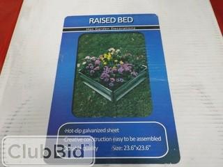 Qty of (4) Raised Bed Hot Garden Decorations 23.6" x 23.6" 
