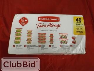 40 Pc Rubbermaid Take Alongs Quick Click Seal Tupperware 
