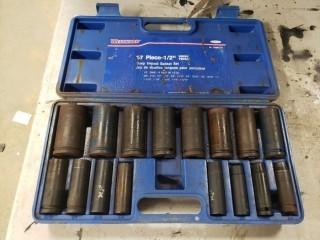 Westward 1/2" Deep Impact Socket Set