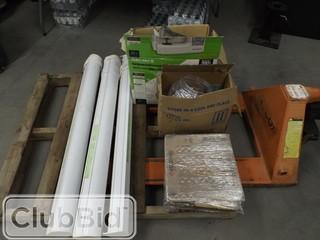 Lot of Assorted Home Improvement Items: Ceramic Tile, Blinds, Joist Hangers, Etc. 
