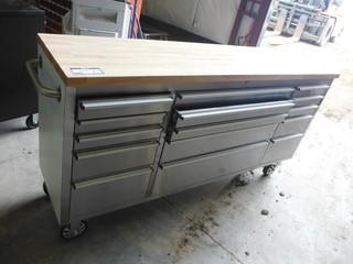 New 72" 15 Drawer Stainless Steel Tool Chest Pt# HTC7215W