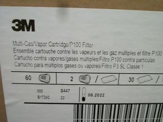 Qty Of 3M Gas/Vapor Cartridge/P100 Filters