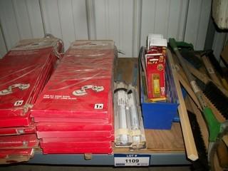 Qty Of Assorted Bandsaw Blades C/w Hack Saw Blades, OLFA Cutter Blades And Snow Brushes