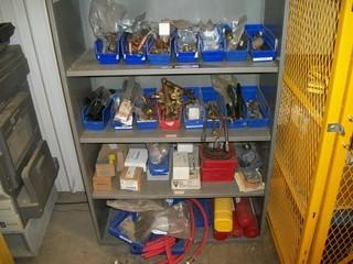 Metal Shelf C/w Assorted Welding Supplies 