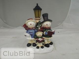 LED Lighted Snowman Family Figurine 6" x 9" 
